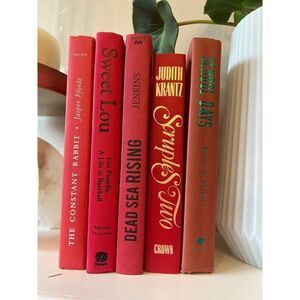 COPY - Modern Hardback Books by Color Shades of Red. Nice set of 5